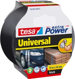Tesa Universal Extra Power reparatietape zwart 50 mm x 10 m
