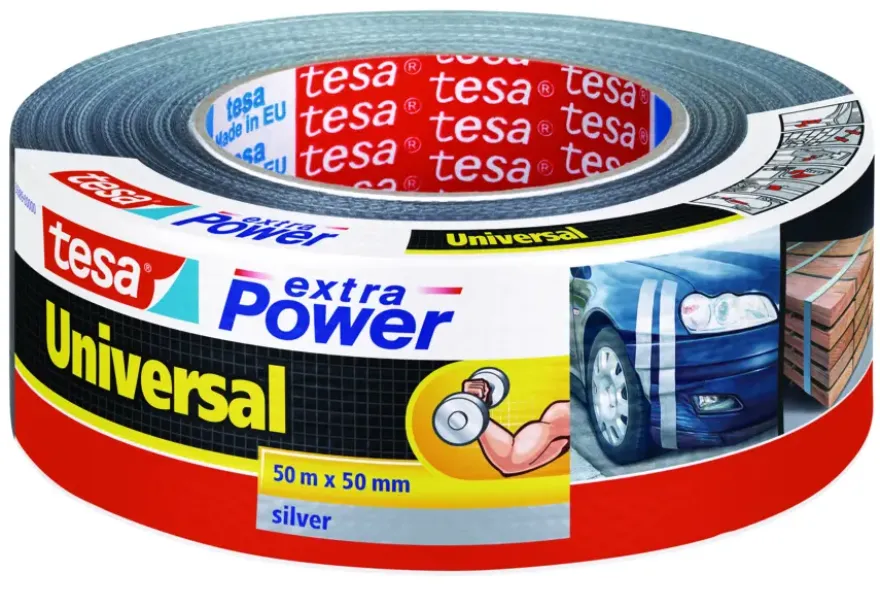 Tesa Universal Extra Power tape zilver 50 m x 50 mm