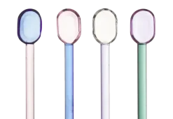 Theelepel glas set van 4 Set met kleurencombinatie