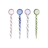Theelepel glas set van 4 roze, blauw, paars en groen