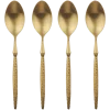 Theelepel set van 4 lichtgoud