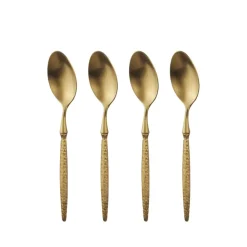 Theelepel set van 4 lichtgoud