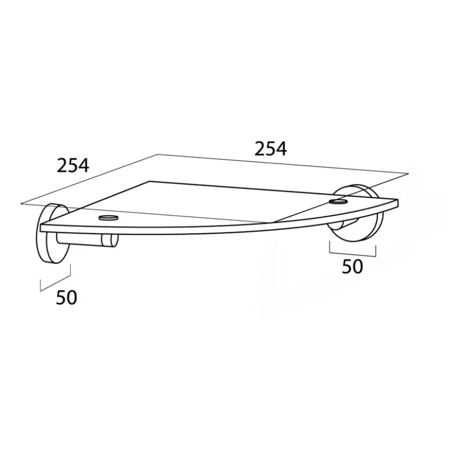 Tiger Boston hoekplanchet mat chroom