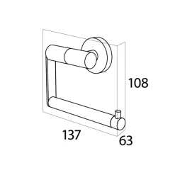 Tiger Boston toiletrolhouder rvs