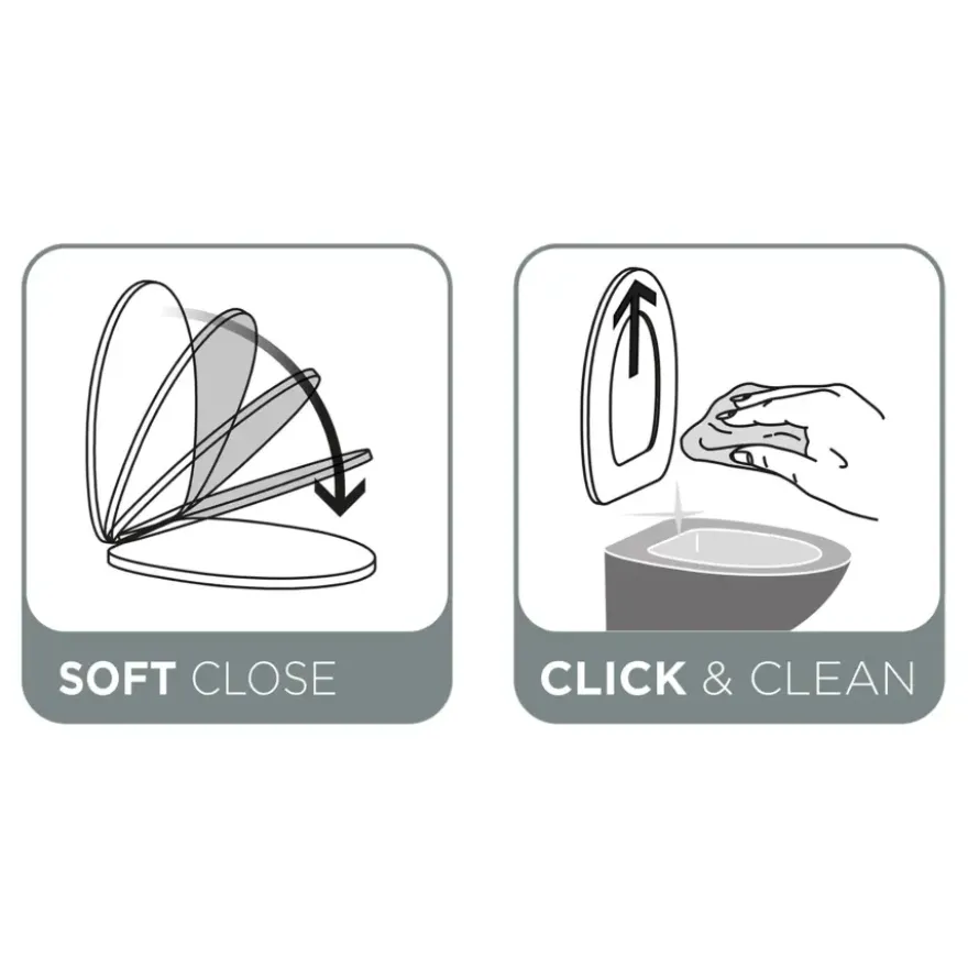 Tiger Boston wc bril wit/chroom met softclose en quick release