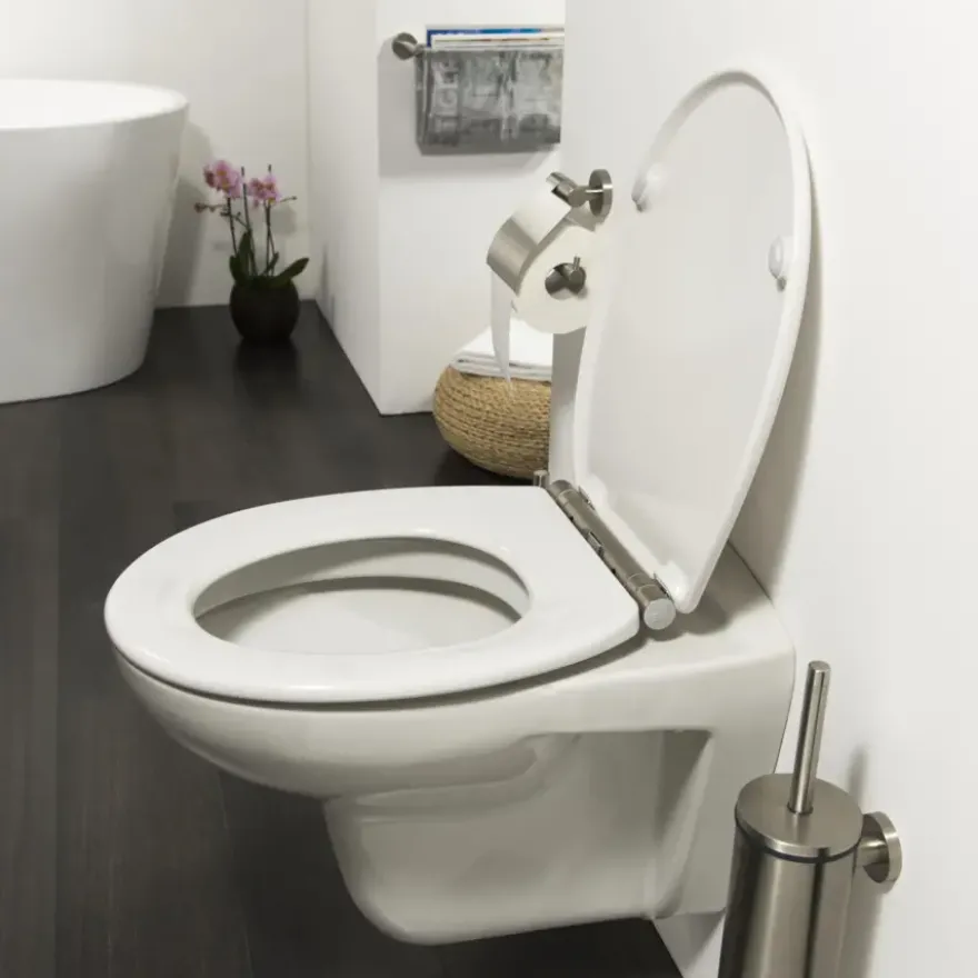 Tiger Boston wc bril wit/RVS met softclose en quick release