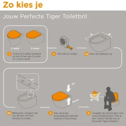 Tiger Carter Toiletbril Duroplast Wit met softclose - in een D-vorm