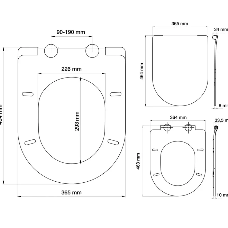Tiger Carter Toiletbril Duroplast Wit met softclose - in een D-vorm