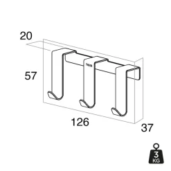 Tiger deurhaak Basic geborsteld RVS