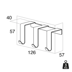 Tiger deurhaak Basic geborsteld RVS