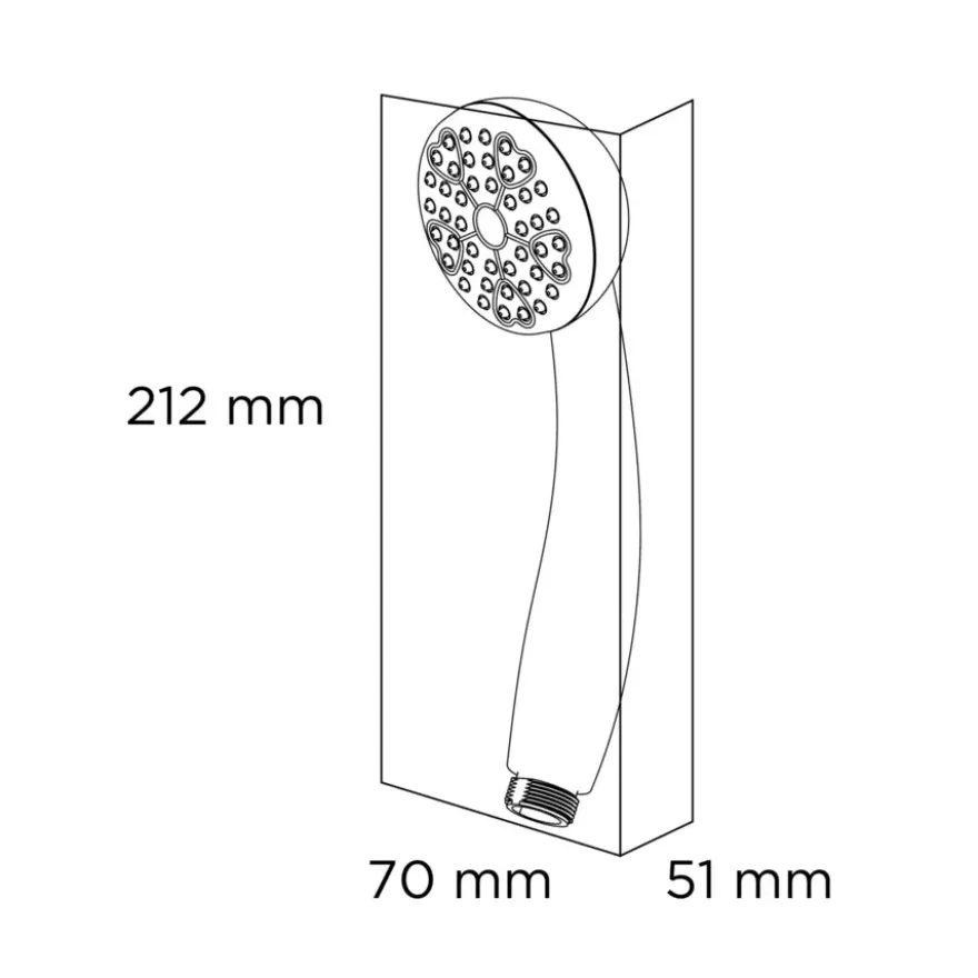 Tiger douchekop Splash Como handdouche 1 stand ø 7.5 cm chroom