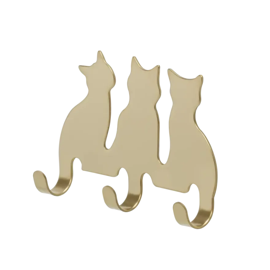 Tiger haak Cats goud zelfklevend multihaak