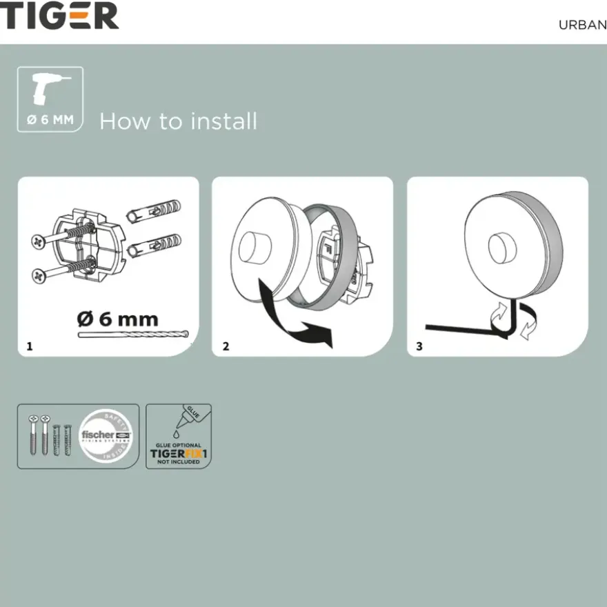 Tiger Haak Urban Groot Wit
