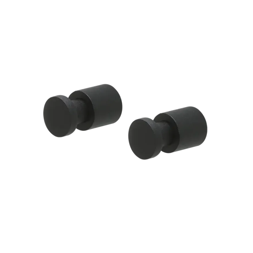 Tiger haken set van 2 Pico mat zwart RVS