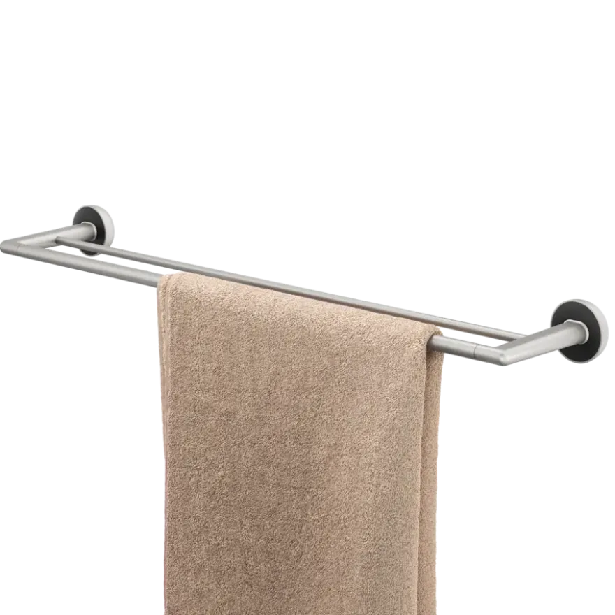 Tiger handdoekrek Cooper dubbel 65,2 cm RVS geborsteld / Zwart