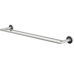 Tiger handdoekrek Cooper dubbel 65,2 cm RVS geborsteld / Zwart