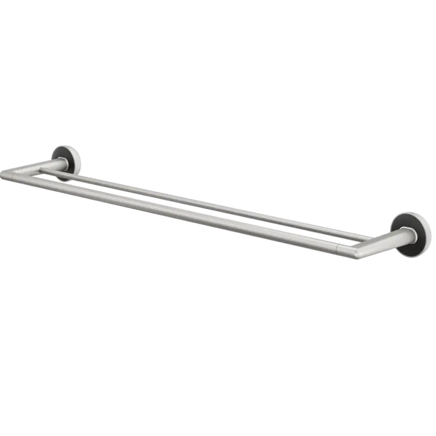 Tiger handdoekrek Cooper dubbel 65,2 cm RVS geborsteld / Zwart
