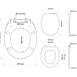 Tiger Mason wc bril pergamon met softclose en quick release