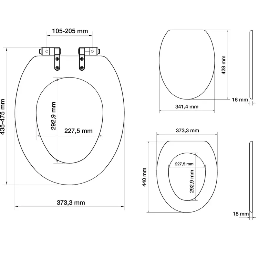 Tiger Mississippi wc bril wit met softclose en quick release