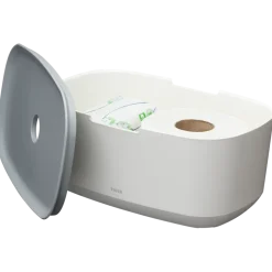 Tiger Opbergbox TESS met deksel wit/lichtgrijs