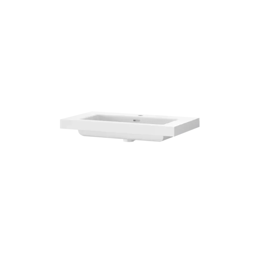 Tiger opbouw wastafel T-line Quadro mat wit polybeton 80 cm