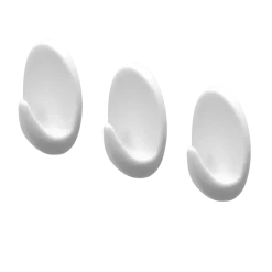 Tiger ophang haak Baseline Oval Large wit ABS set van 3