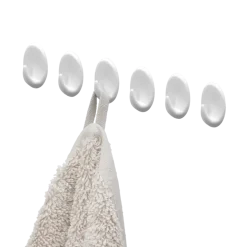 Tiger ophang haak Baseline Oval small wit ABS set van 6