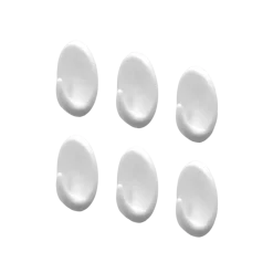 Tiger ophang haak Baseline Oval small wit ABS set van 6