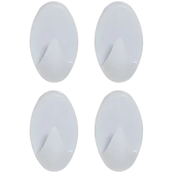 Tiger ophang haak Baseline Oval medium wit ABS set van 4