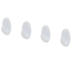 Tiger ophang haak Baseline Oval medium wit ABS set van 4