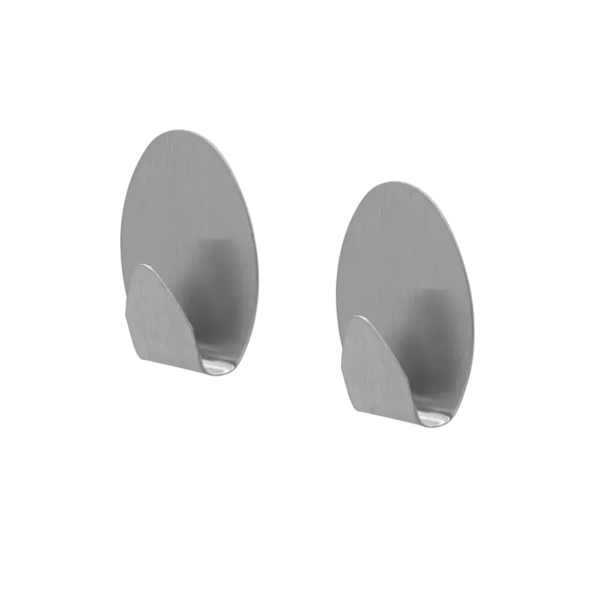 Tiger ophang haak Baseline Oval medium geborsteld RVS set van 2