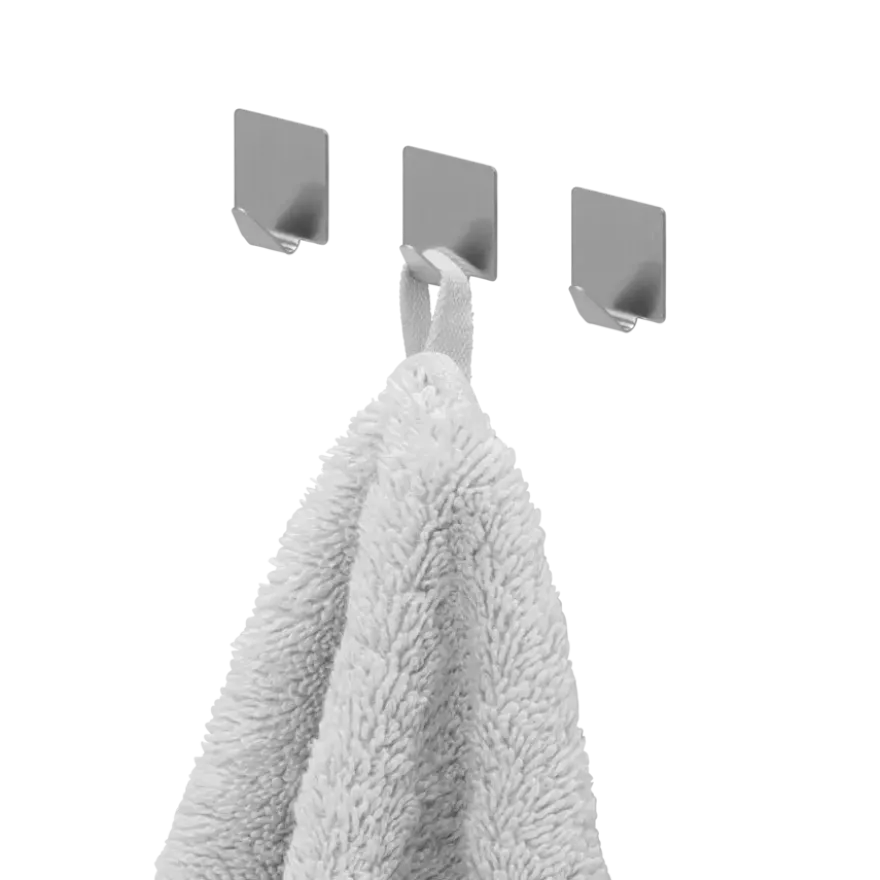 Tiger ophang haak Baseline Square small geborsteld RVS set van 3