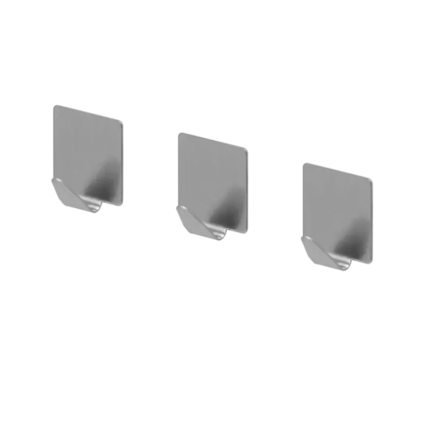 Tiger ophang haak Baseline Square small geborsteld RVS set van 3