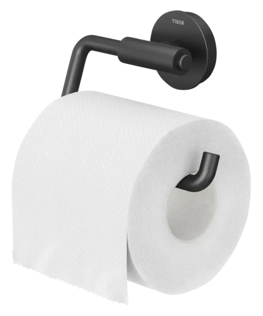 Tiger Orion toiletrolhouder zonder klep - Zwart