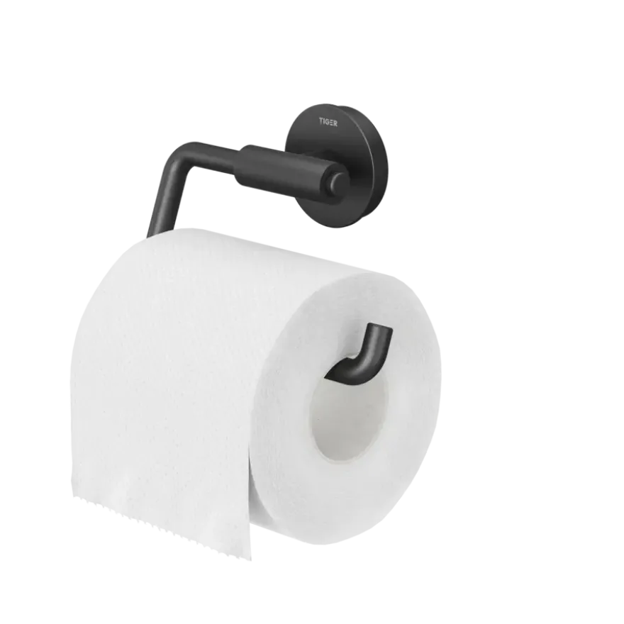 Tiger Orion toiletrolhouder zonder klep - Zwart