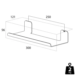 Tiger planchet Colar 30 cm Zwart