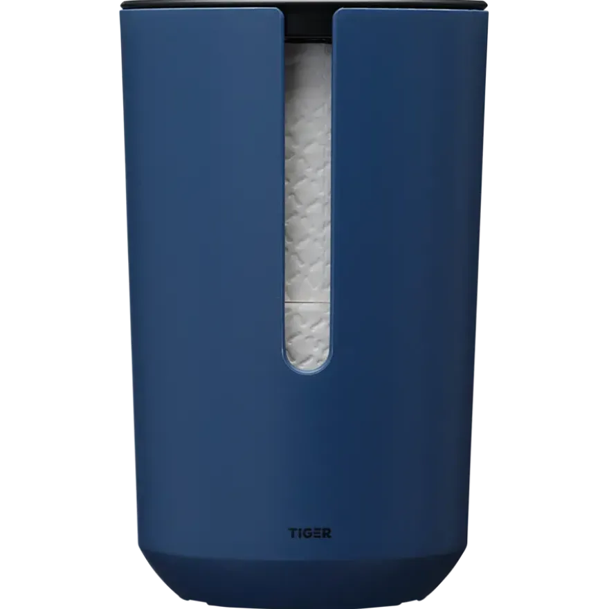 Tiger Reserverolhouder TESS met deksel vrijstaand blauw/zwart