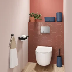 Tiger Reserverolhouder TESS met deksel vrijstaand blauw/zwart