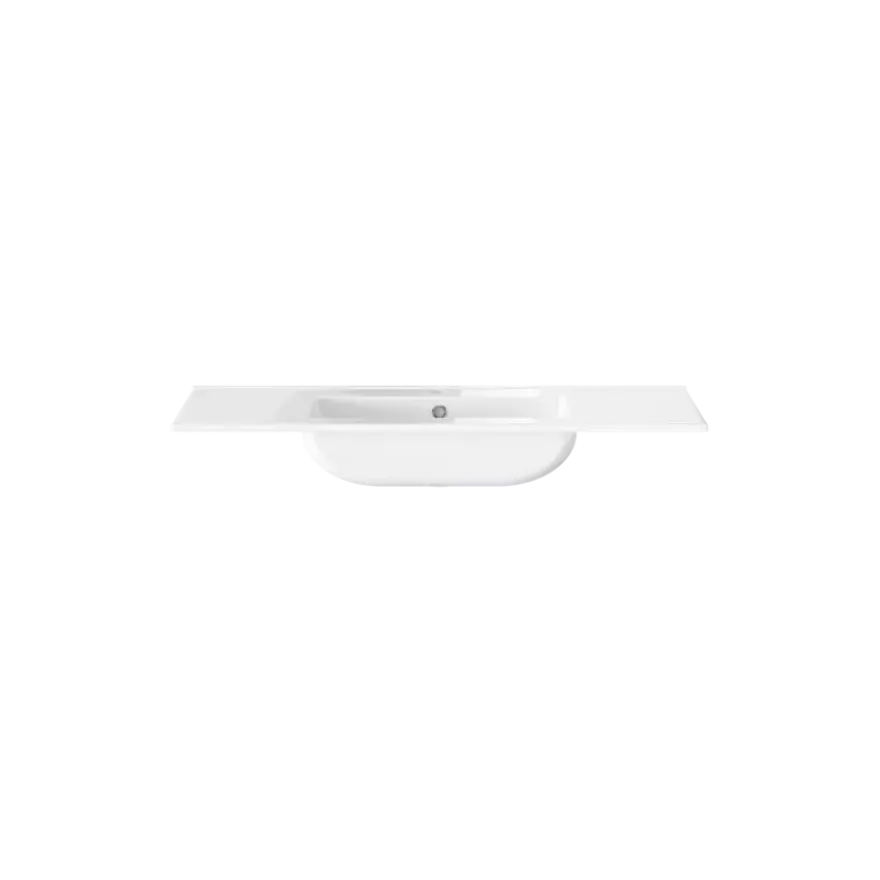 Tiger T-Line Oval inbouwwastafel 101 cm meubel wit