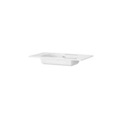 Tiger T-Line Oval inbouwwastafel 81 cm meubel wit