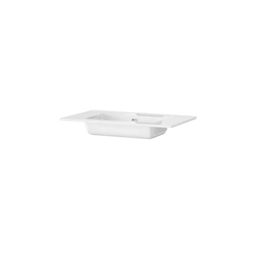 Tiger T-Line Oval inbouwwastafel 81 cm meubel wit