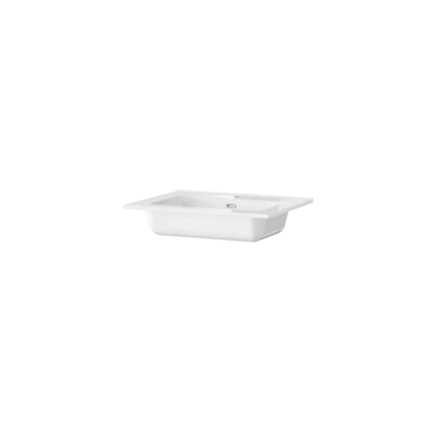 Tiger T-Line Oval inbouwwastafel 61 cm meubel wit