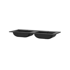 Tiger T-Line Quadro inbouwwastafel 121 cm mat zwart
