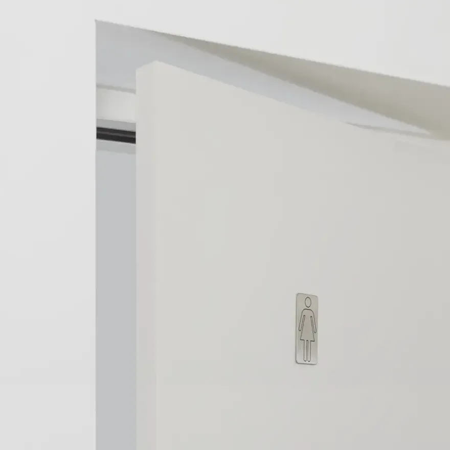 Tiger toilet bordjes man vrouw geborsteld RVS zelfklevend