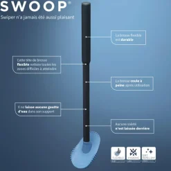 Tiger Toiletborstelhouder TESS vrijstaand met Swoop borstel zwart/antraciet