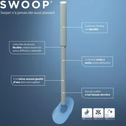 Tiger Toiletborstelhouder TESS vrijstaand met Swoop borstel wit/lichtgrijs