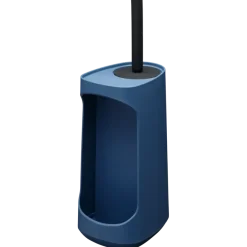 Tiger Toiletborstelhouder TESS met opbergfunctie vrijstaand en Swoop borstel flexibel blauw/zwart