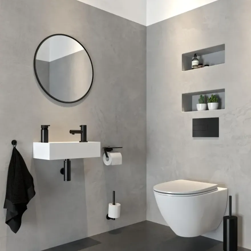 Tiger toiletborstelset Noon vrijstand zwart