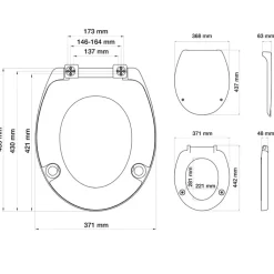 Tiger Toiletbril comfort care wit met deksel verhoogd