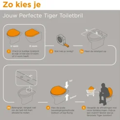 Tiger Toiletbril Hetta MDF Bruin met Softclose